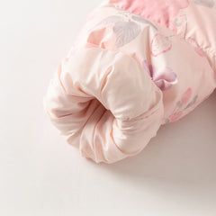 Dave&Bella Toddler Girls Winter Pink Floral Hooded Outdoor Down Coats