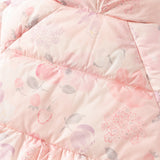 Dave&Bella Toddler Girls Winter Pink Floral Hooded Outdoor Down Coats