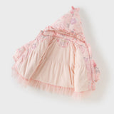 Dave&Bella Toddler Girls Winter Pink Floral Hooded Outdoor Down Coats