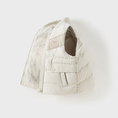 Dave&Bella Toddler Boys Winter Coral Grey Sleeveless Outdoor White Duck Down Vests Tops