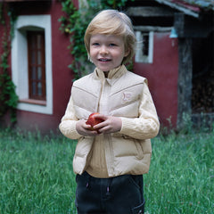 Dave&Bella Toddler Boys Winter Coral Grey Sleeveless Outdoor White Duck Down Vests Tops