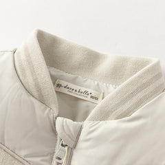 Dave&Bella Toddler Boys Winter Coral Grey Sleeveless Outdoor White Duck Down Vests Tops