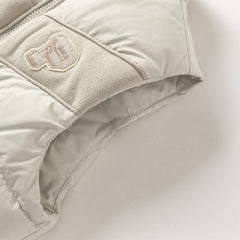 Dave&Bella Toddler Boys Winter Coral Grey Sleeveless Outdoor White Duck Down Vests Tops