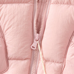 Dave&Bella Toddler Girls Winter Sweet Purple Pink Outdoor Windproof Down Hooded Vests