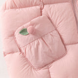 Dave&Bella Toddler Girls Winter Sweet Purple Pink Outdoor Windproof Down Hooded Vests