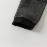Dave&Bella Toddler Boys Dark Grey Cotton Soft Drawstring Woolen Pants