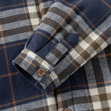 Dave&Bella Toddler Boys Navy Blue Plaid Hooded Padded Coats