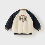Dave&Bella Toddler Boys Cool Navy Blue Outdoor Outwear Padded Baseball Coats