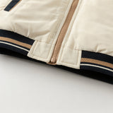 Dave&Bella Toddler Boys Cool Navy Blue Outdoor Outwear Padded Baseball Coats