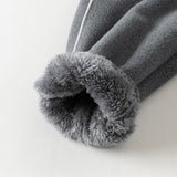 Dave&Bella Toddler Boys Smoky Blue Outdoor Drawstring Soft Fleece Pants