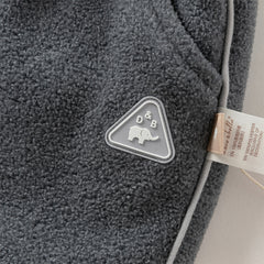 Dave&Bella Toddler Boys Winter Smoky Blue Outdoor Drawstring Soft Fleece Pants