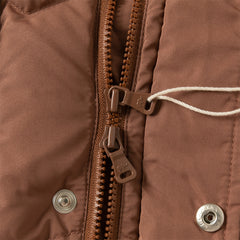 Dave&Bella Kids Boys Winter Casual Brown Long-length Fur-trimmed Warm Down Coats