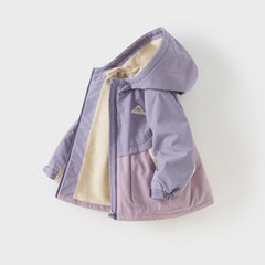 Dave&Bella Kids Girls/Boys Autumn Waterproof Outdoor Hooded Padded Coats