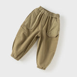 Dave&Bella Kids Girls/Boys Outdoor Outwear Plush-lined Drawstring Joggers Pants