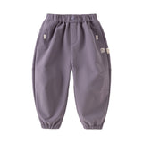 Dave&Bella Kids Girls/Boys Outdoor Outwear Plush-lined Drawstring Joggers Pants