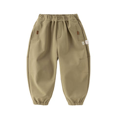 Dave&Bella Kids Girls/Boys Winter Outdoor Outwear Plush-lined Drawstring Joggers Pants