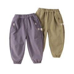Dave&Bella Kids Girls/Boys Winter Outdoor Outwear Plush-lined Drawstring Joggers Pants