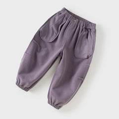 Dave&Bella Kids Girls/Boys Winter Outdoor Outwear Plush-lined Drawstring Joggers Pants