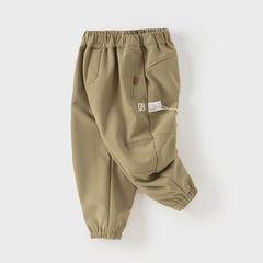 Dave&Bella Kids Girls/Boys Winter Outdoor Outwear Plush-lined Drawstring Joggers Pants