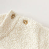 Dave&Bella Toddler Boys Casual Apricot Turtle Long-sleeved Cozy Sweaters Tops