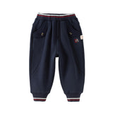 Dave&Bella Toddler Boys Outdoor Plush-lined Cozy Adjustable Waistband Sweatpants