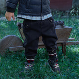 Dave&Bella Toddler Boys Outdoor Plush-lined Cozy Adjustable Waistband Sweatpants