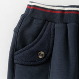 Dave&Bella Toddler Boys Outdoor Plush-lined Cozy Adjustable Waistband Sweatpants