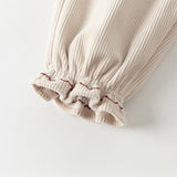 Dave&Bella Toddler Girls Casual Plush-lined Knit Drawstring Pants
