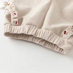 Dave&Bella Toddler Girls Winter Casual Plush-lined Knit Drawstring Pants