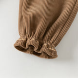 Dave&Bella Toddler Girls Casual Plush-lined Knit Drawstring Pants