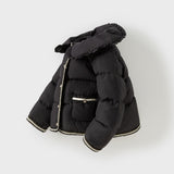 Dave&Bella Kids Girls Winter Elegant Black Outwear Windproof White Duck Down Coats