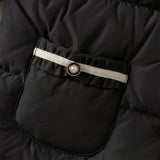 Dave&Bella Kids Girls Winter Elegant Black Outwear Windproof White Duck Down Coats