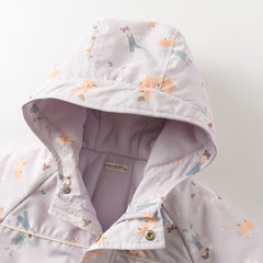 Dave&Bella Toddler Girls/Boys Winter Print Outwear Two-pieces Padded Hooded Coats Sets