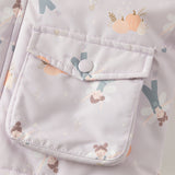Dave&Bella Toddler Girls/Boys Print Outwear Two-piece Padded Hooded Coats Sets