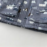 Dave&Bella Toddler Girls/Boys Print Outwear Two-piece Padded Hooded Coats Sets