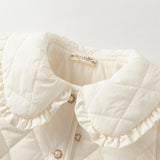 Dave&Bella Toddler Girls Sweet Purple/Beige Outwear A-line Padded Coats