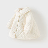 Dave&Bella Toddler Girls Sweet Purple/Beige Outwear A-line Padded Coats