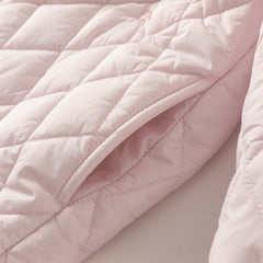 Dave&Bella Toddler Girls Winter Sweet Purple/Beige Outwear Padded Coats