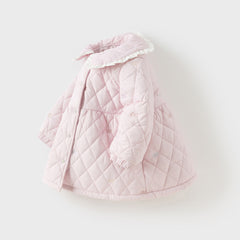 Dave&Bella Toddler Girls Winter Sweet Purple/Beige Outwear Padded Coats