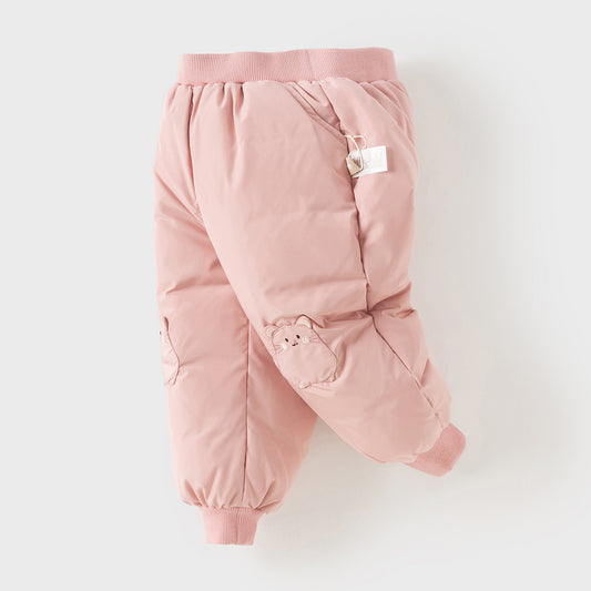Dave&Bella Toddler Girls/Boys Winter Cute Animal-style Windproof Cozy Down Pants