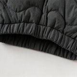 Dave&Bella Toddler Boys Winter Versatile Grey Adjustable-waistband Loose Down Pants