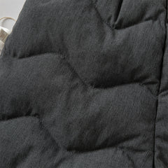 Dave&Bella Toddler Boys Winter Versatile Grey Adjustable-waistband Loose Down Pants