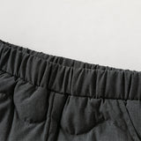 Dave&Bella Toddler Boys Winter Versatile Grey Adjustable-waistband Loose Down Pants