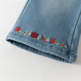 Dave&Bella Toddler Girls Comfortable Denim Blue Loose Jeans Pants