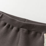 Dave&Bella Toddler Girls Cute Apricot/Grey Purple Soft Plush-lined Leggings