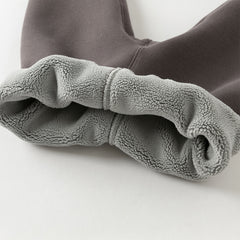 Dave&Bella Toddler Girls Winter Cute Apricot/Grey Purple Soft Plush-lined Leggings Pants