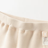 Dave&Bella Toddler Girls Cute Apricot/Grey Purple Soft Plush-lined Leggings