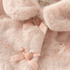 Dave&Bella Toddler Girls Winter Elegant Grey Pink Turtle Outwear Windproof Coats