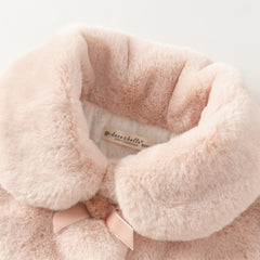 Dave&Bella Toddler Girls Winter Elegant Grey Pink Turtle Outwear Windproof Coats