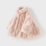 Dave&Bella Toddler Girls Elegant Grey Pink Turtle Outwear Windproof Coats